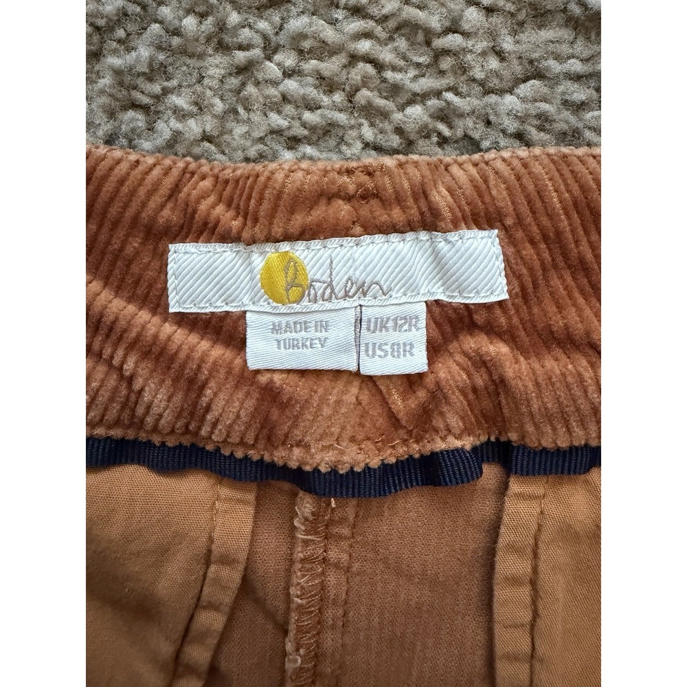 Boden Pants Womens Size 8R Brown Corduroy Wide Leg Cropped High Rise Casual - Picture 3 of 7